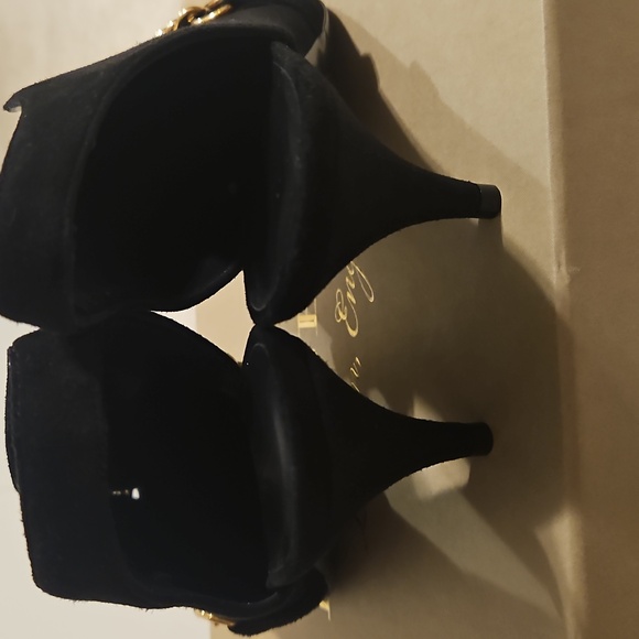 🛑BURBERRY Suede Onwen Slingback Pumps - Picture 7 of 9